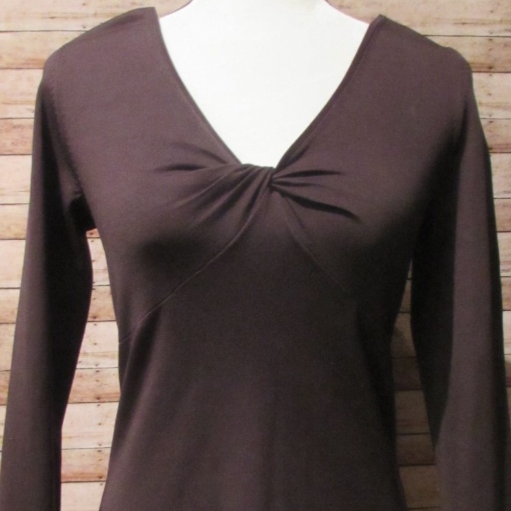 Banana Republic Brown l/s silk blend knit top S